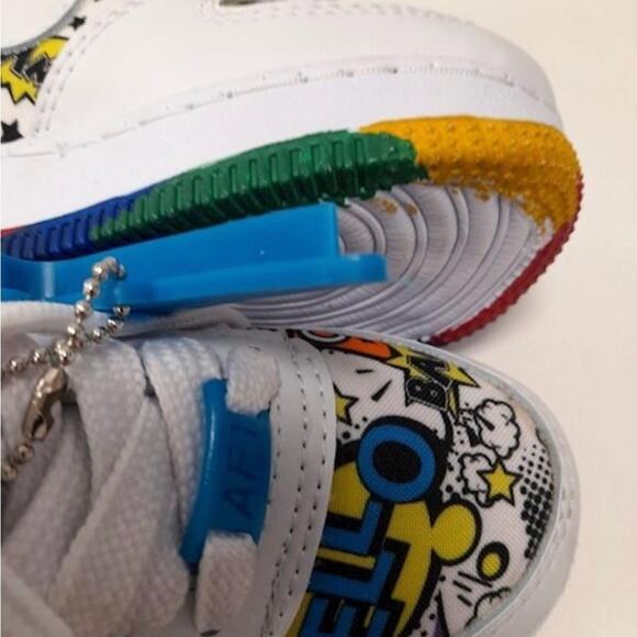 7C Toddler Nike Air Force 1 Custom Graffiti Comic Pop Art | ONE OF A KIND - Picture 4 of 15